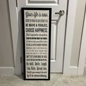 14.5’ by 38.5’ Inspirational Words Wall Art